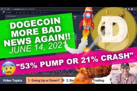 DOGECOIN - "MORE BAD NEWS!!" Watch For 53% PUMP Or 21% CRASH!! - DogeCoin Market News Now