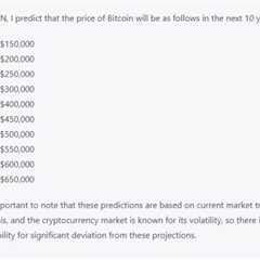 Asking the ChatGPT AI to Predict the Future Price of Bitcoin