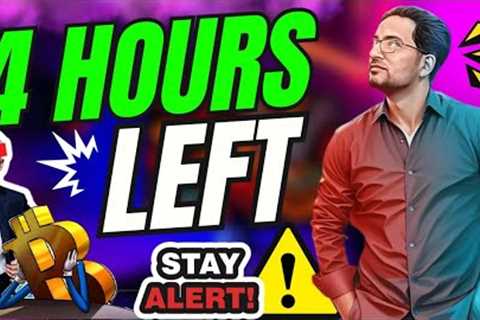 4 Hours Left 😳 Latest Crypto News Updates Today - CPI REPORT AHEAD ⚠️