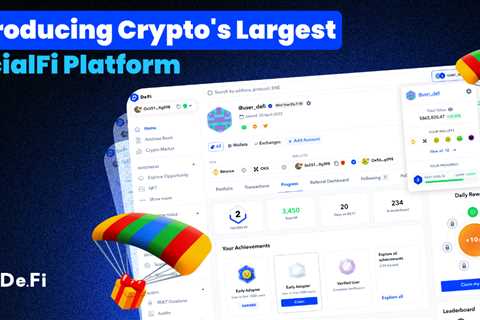 Introducing Crypto’s Largest SocialFi by De.Fi: Earn XP and Badges, Unlock new Levels and Move Up..