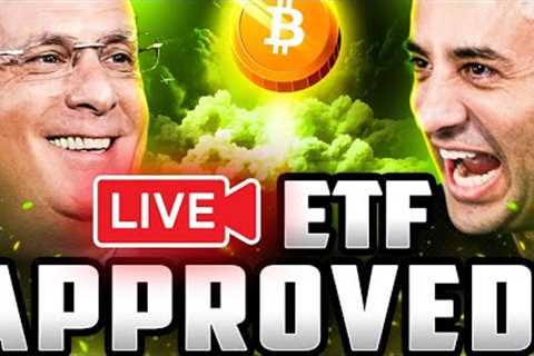 LIVE! THE BITCOIN SPOT ETF WAS JUST APPROVED!