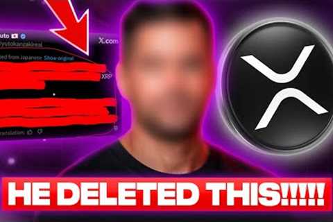 HOLY SH*T RIPPLE INSIDER *DELETED TWEET* RECOVERED!!! HE LEAKED THIS.