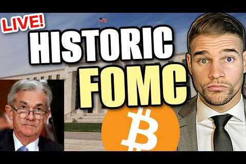 Live Trading BTC Crypto Stocks! FOMC Fed Rate Decision (Jerome Powell''s LAST day)