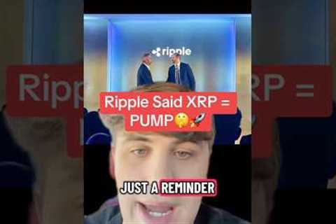 Ripple Said XRP is About to PUMP🚨